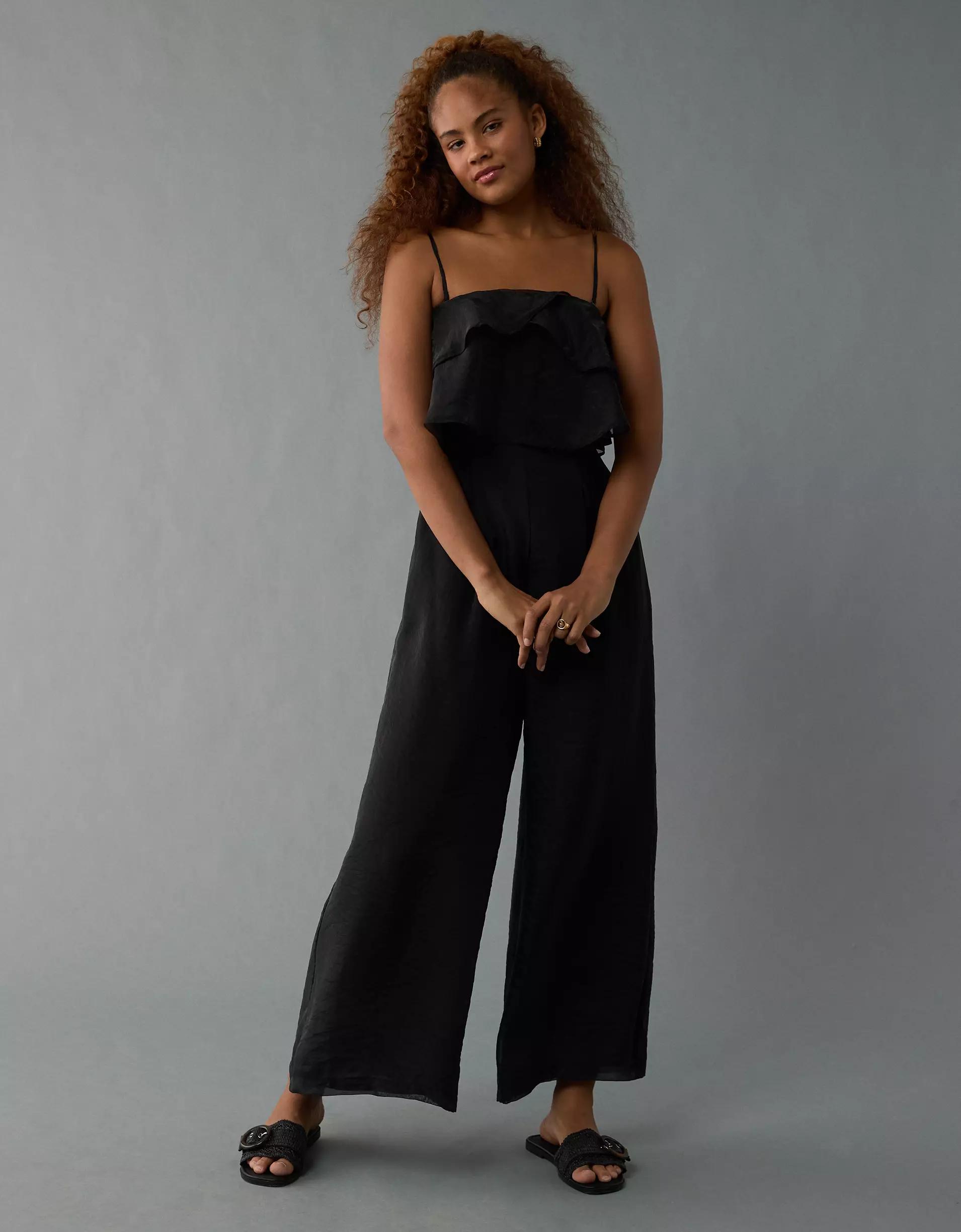 AE Strapless Ruffle Jumpsuit Product Image