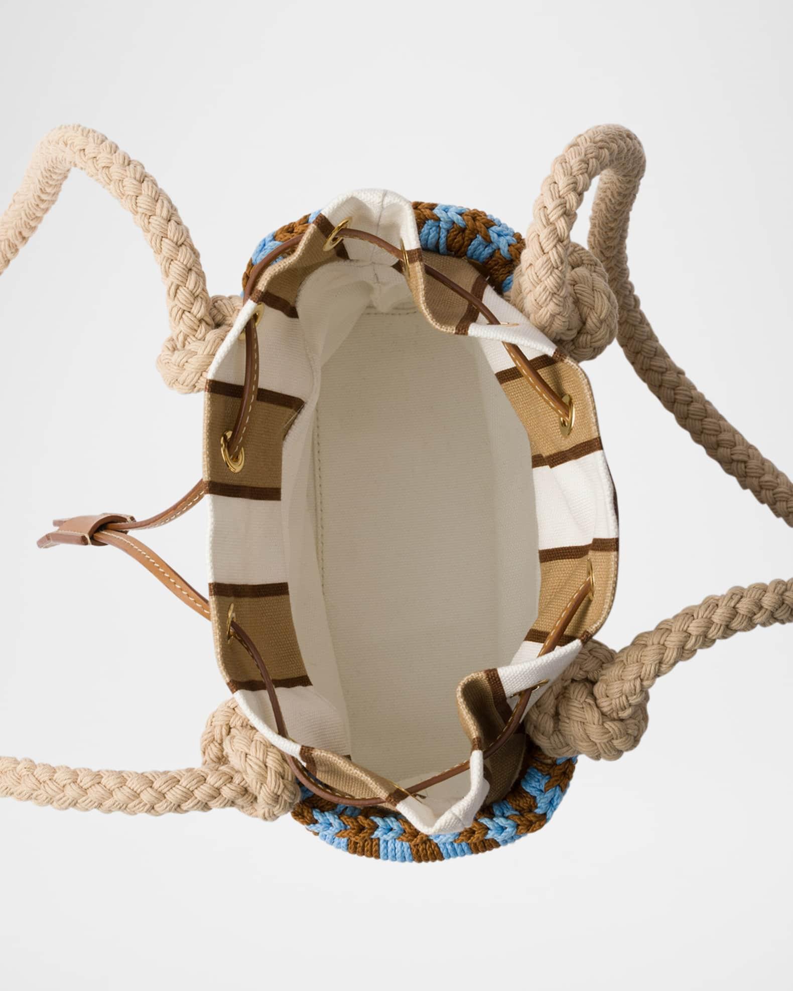 Rattan Basket Drawstring Mini Shoulder Bag Product Image