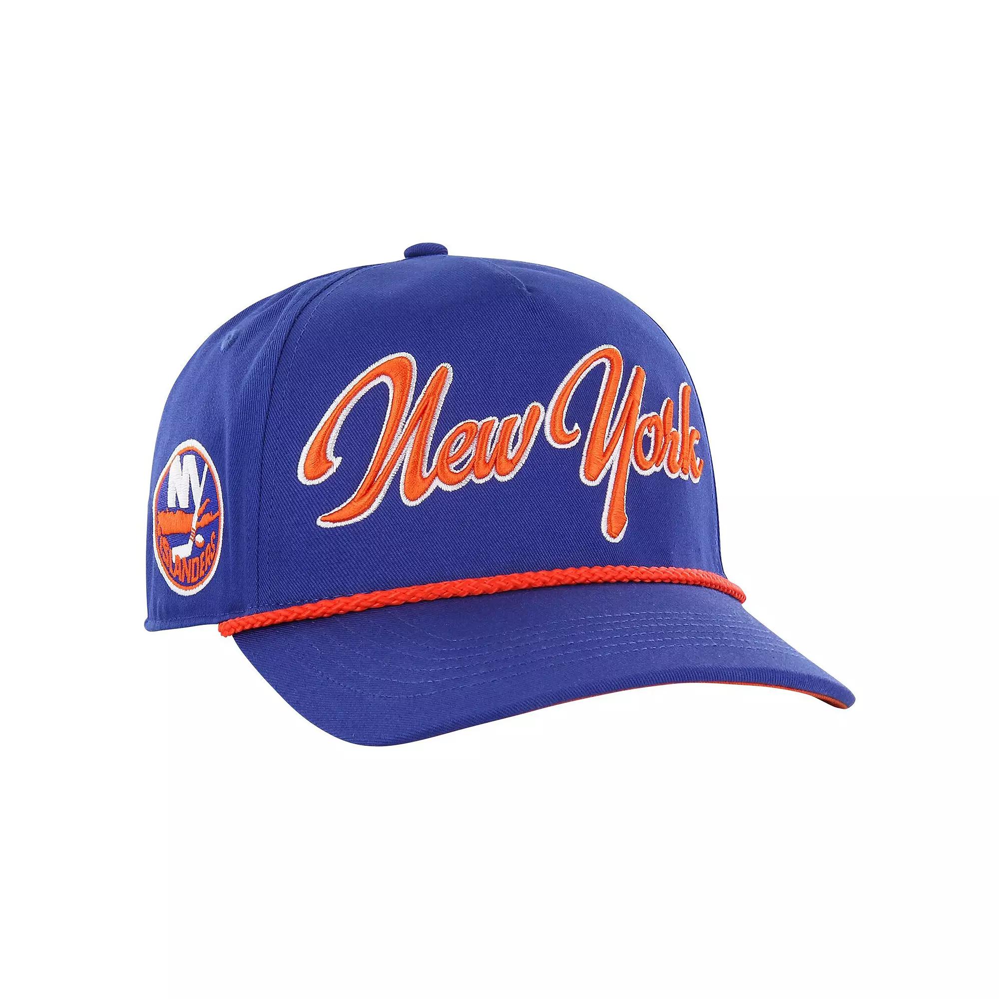 Men's '47 Royal New York Islanders Overhand Logo Side Patch Hitch Adjustable Hat, Isl Blue Product Image