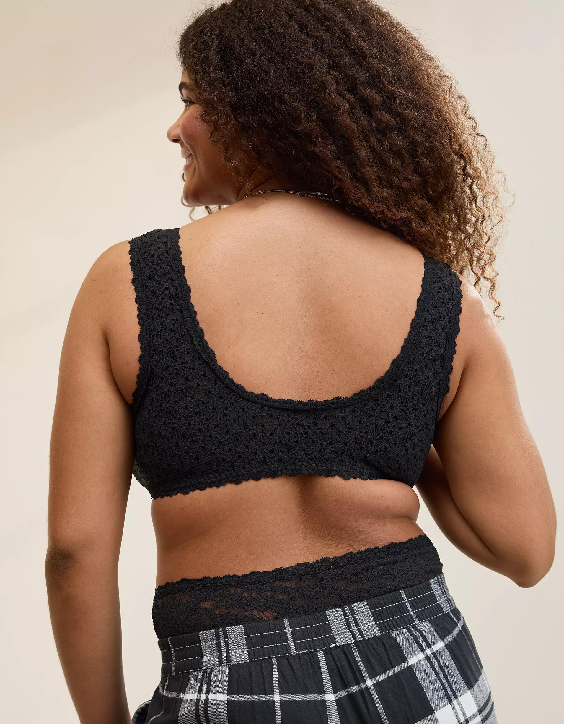 Show Off Flocked Vintage Lace Plunge Bralette Product Image