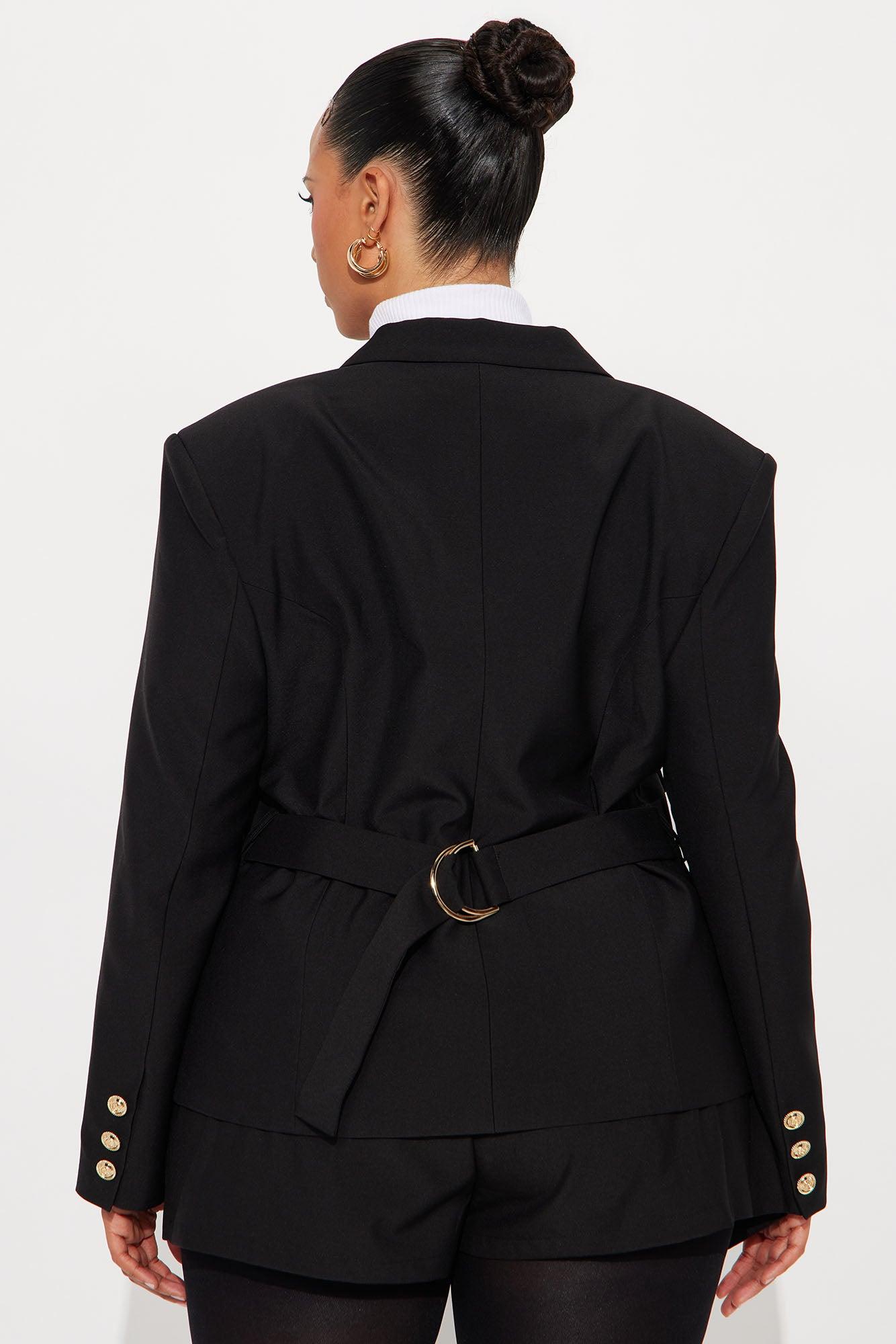 Bending The Rules Blazer Short Set - Black Female Product Image