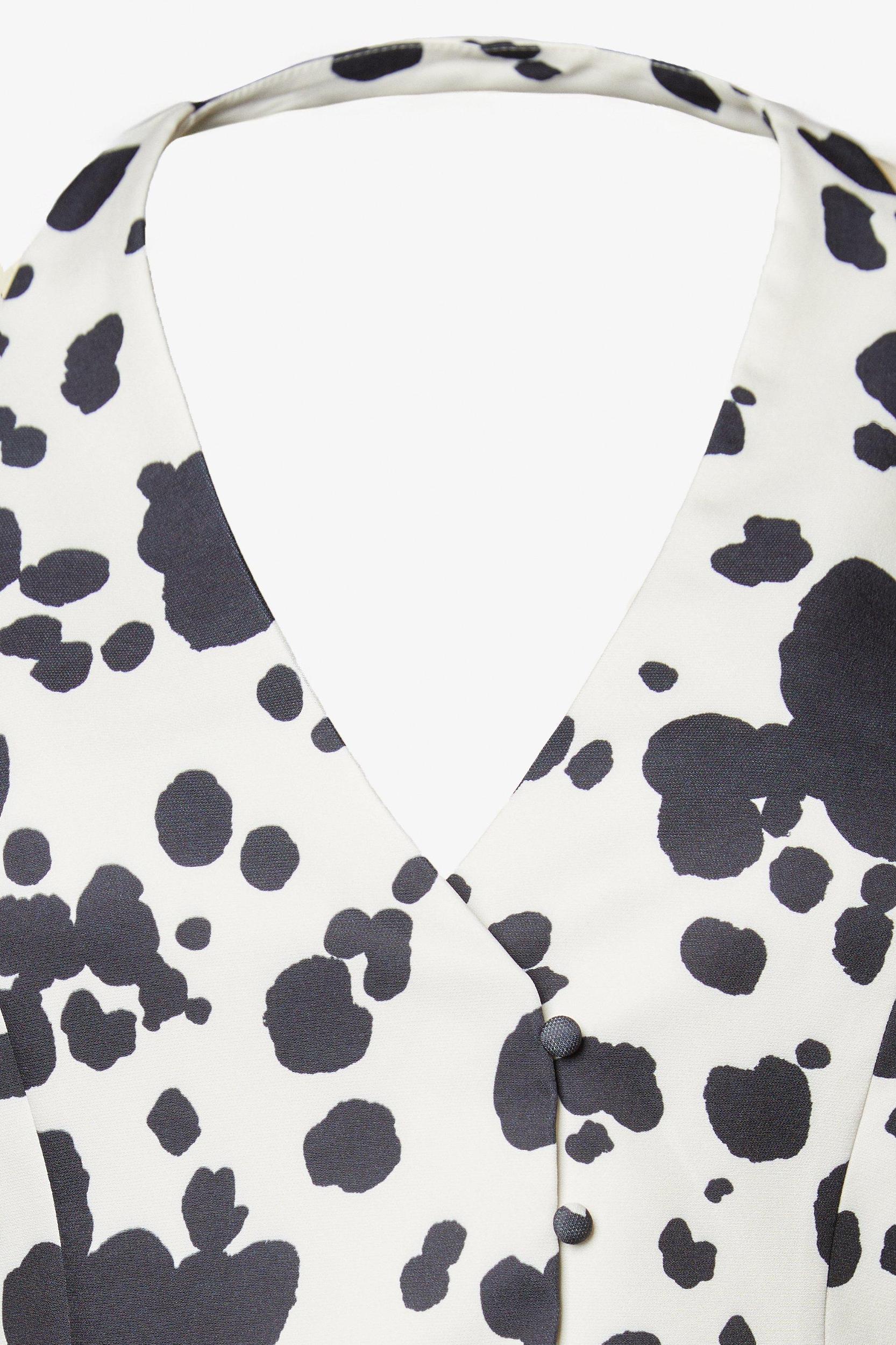 Plus Spot Print Tailored Waistcoat Product Image