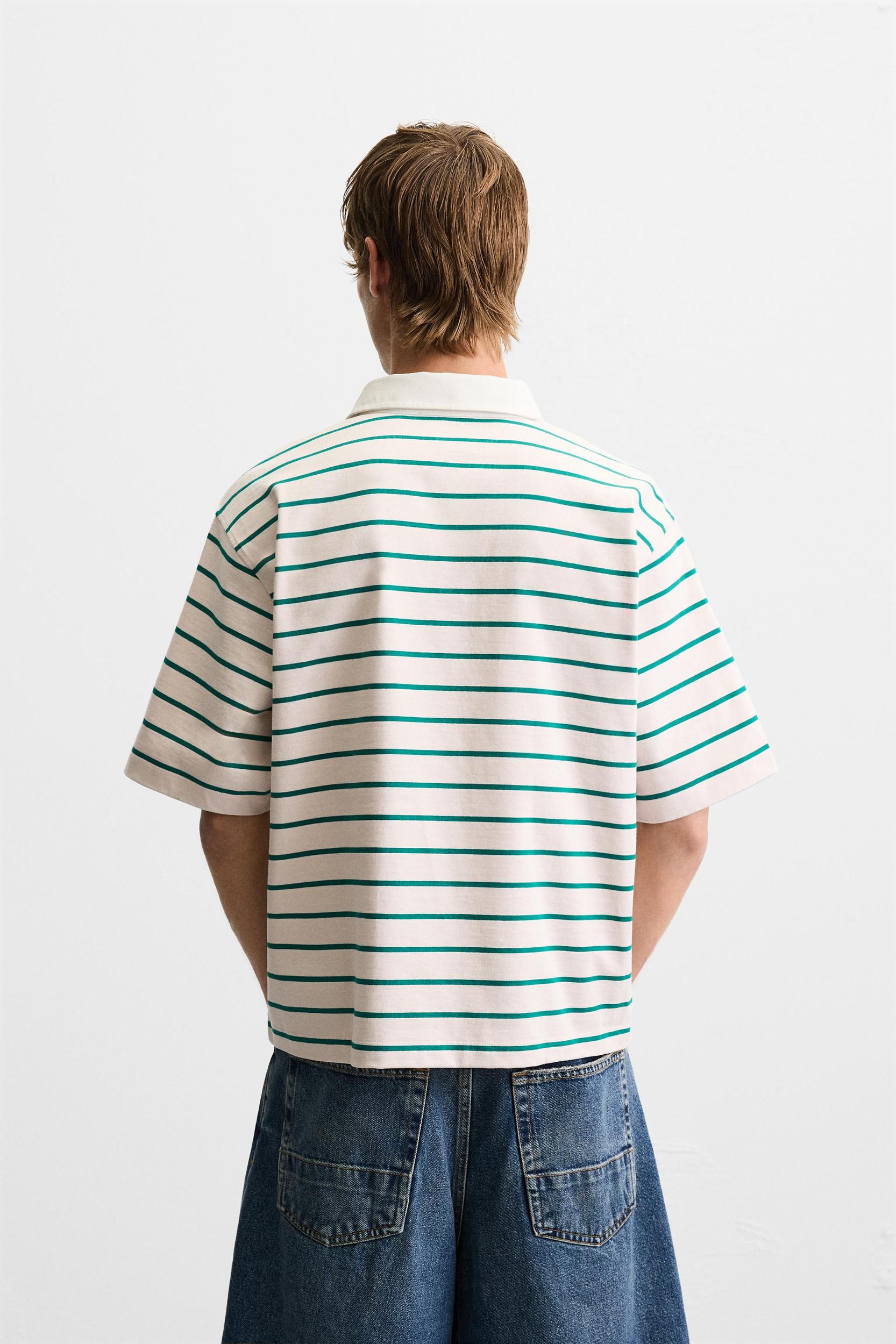STRIPED RELAXED FIT POLO SHIRT Product Image