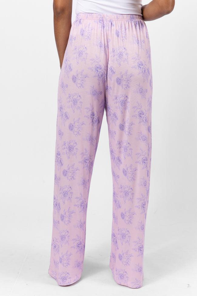 Sweet Dreams In Purple Floral Fantasy Pajama Pants FINAL SALE Product Image