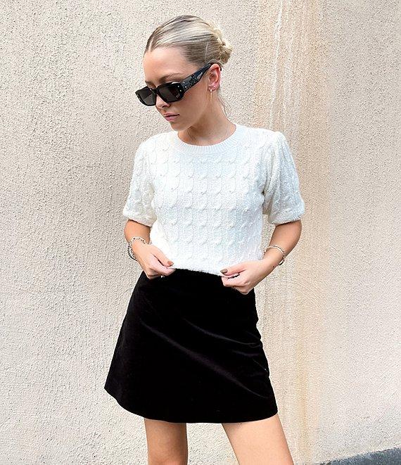 Copper Key Velveteen Mini Skirt Product Image