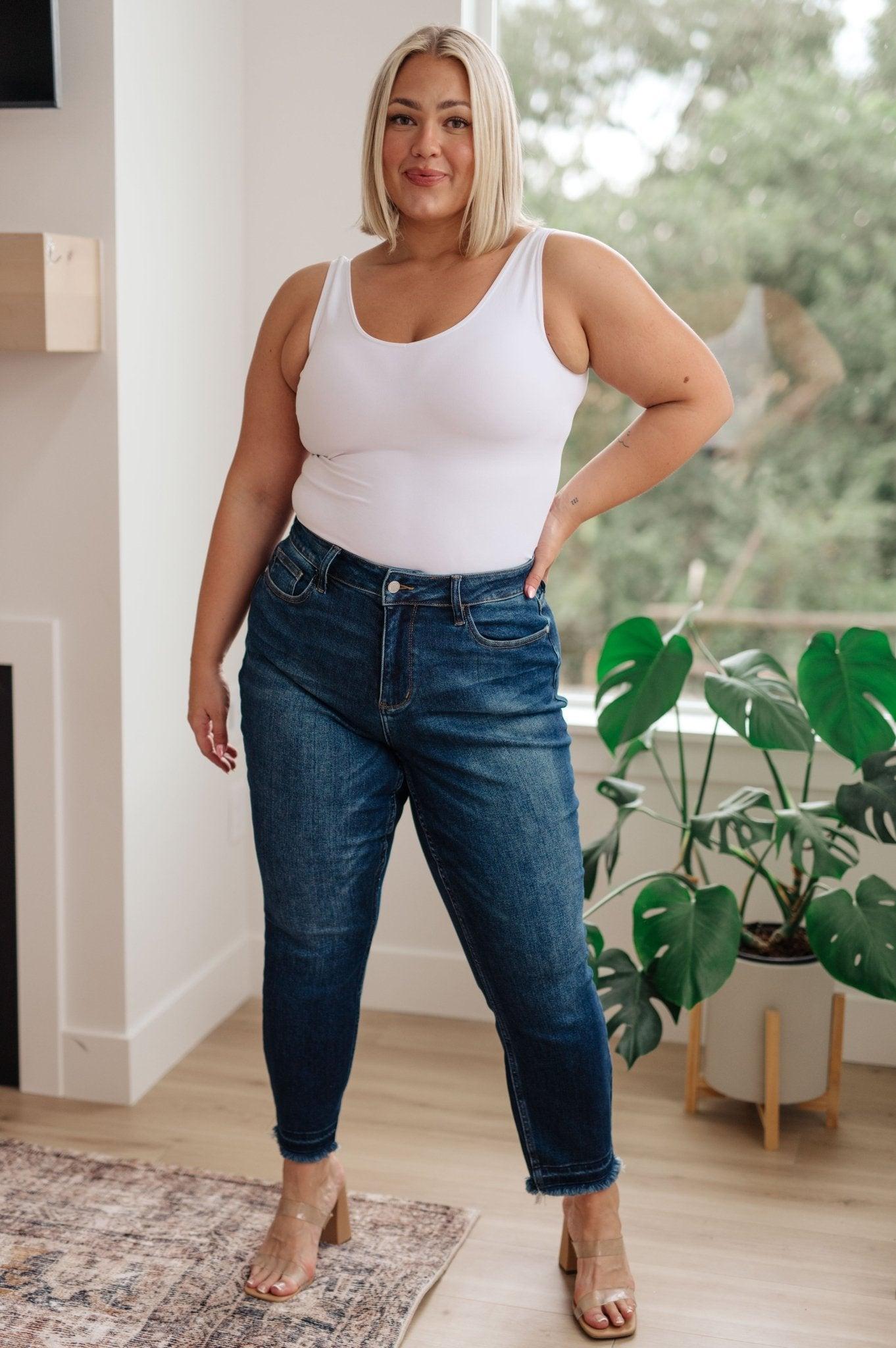 Phillipa High Rise Release Hem Slim Jeans (Online Exclusive) Product Image