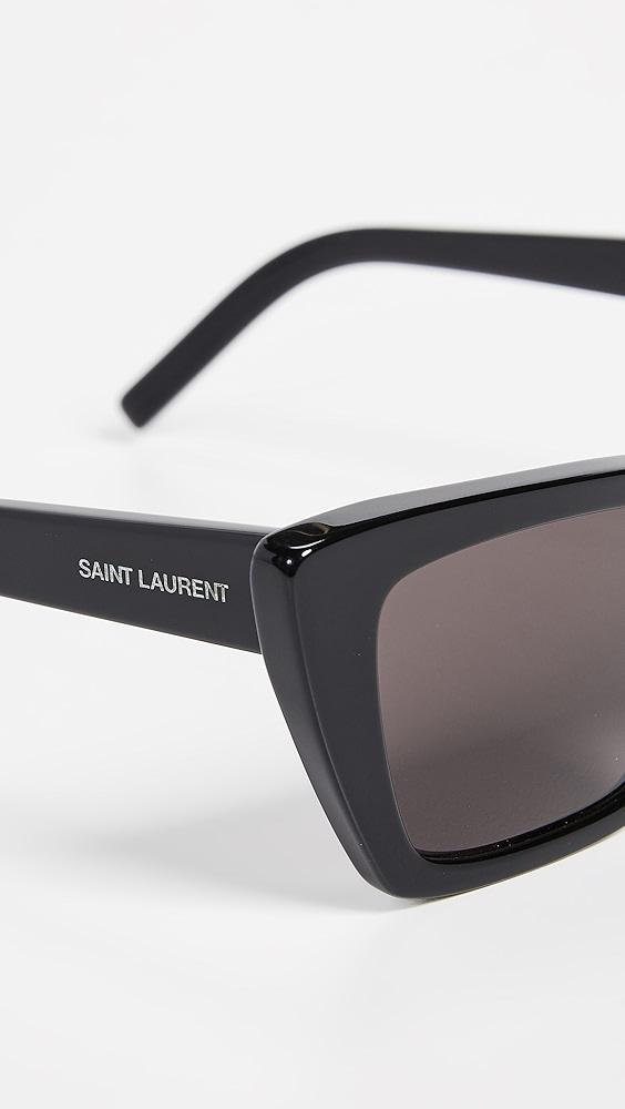 Saint Laurent Narrow Cat Eye Sunglasses | Shopbop Product Image