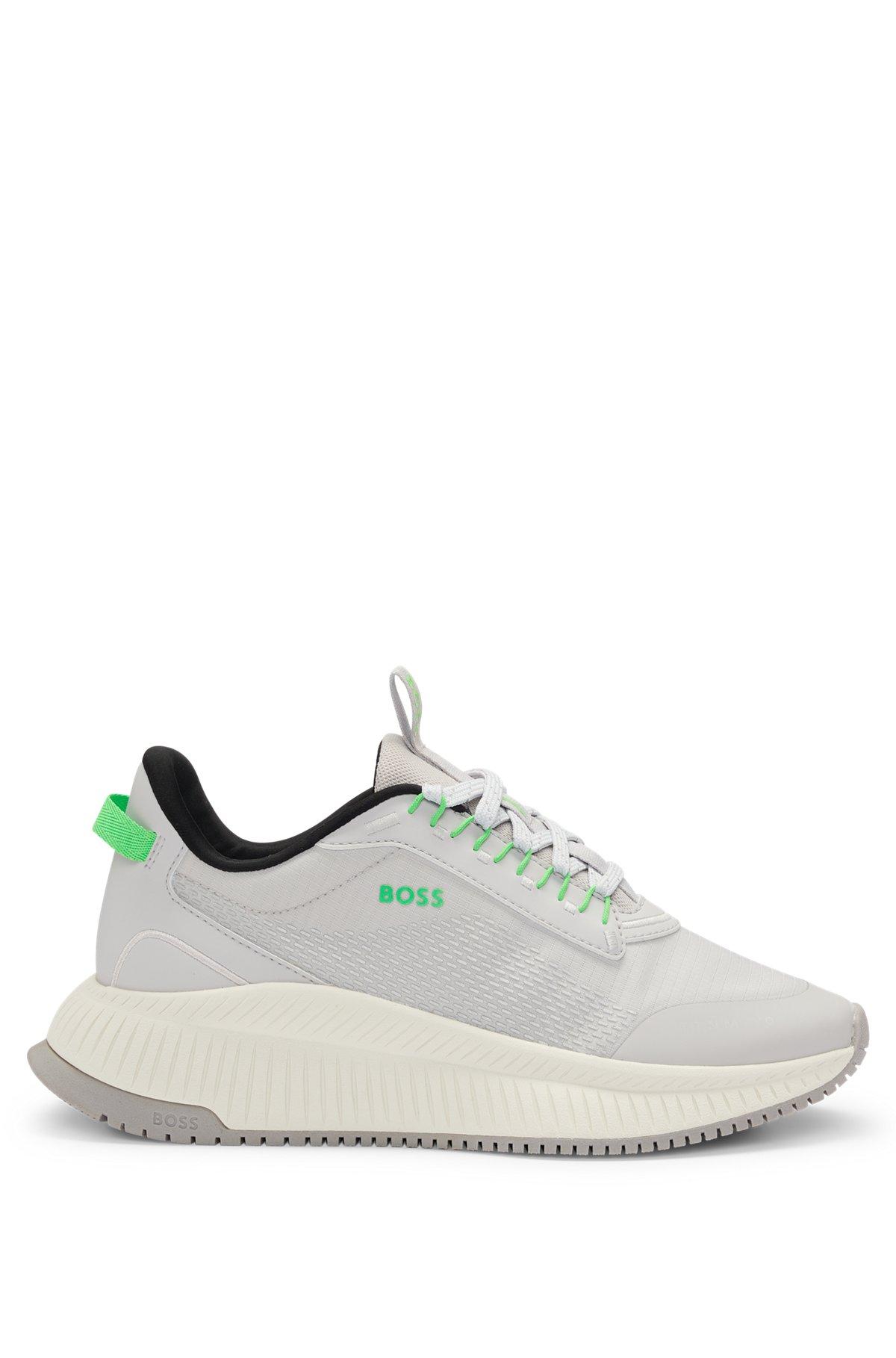 BOSS - TTNM EVO mixed-material GORE-TEX trainers with ridged sole - Light Grey Product Image