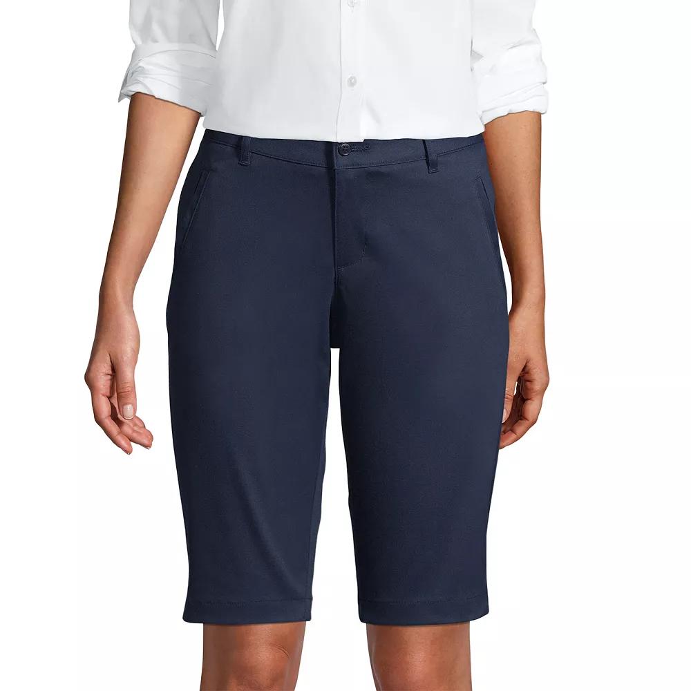 Women's Lands' End Stretch Chino Bermuda Shorts,  Product Image