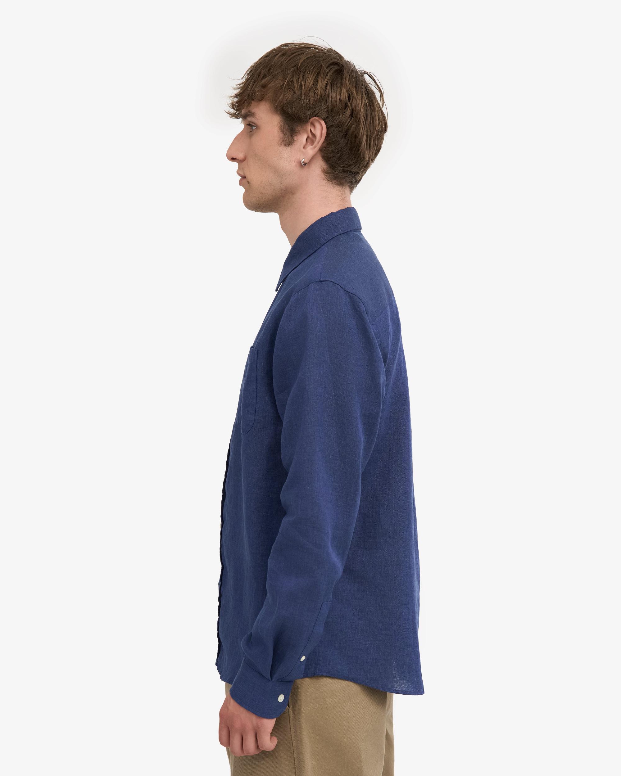 Linen Shirt - Petrol Blue Product Image