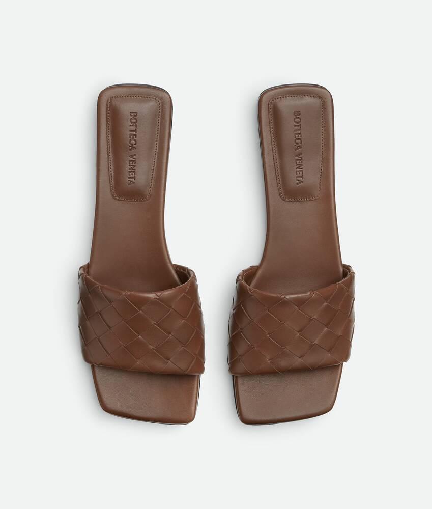 Women's Parco Flat Mule in Dark leather Product Image