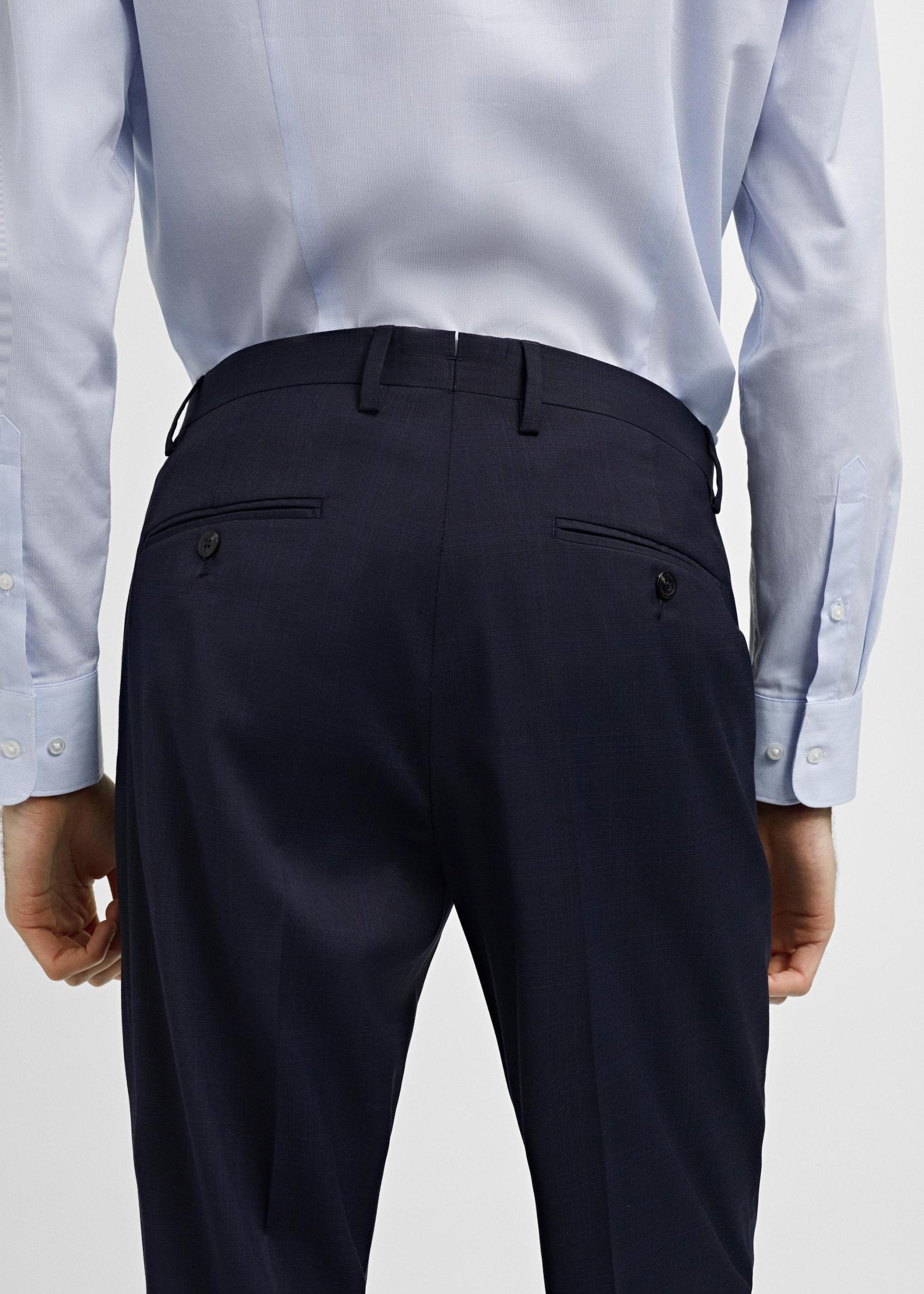 Stretch-fabric slim-fit suit pants - Men | MANGO USA Product Image