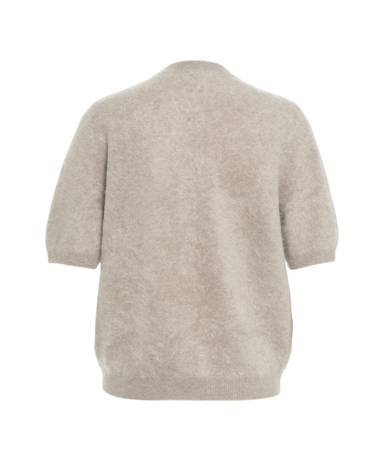 Brushed cashmere t-shirt Product Image