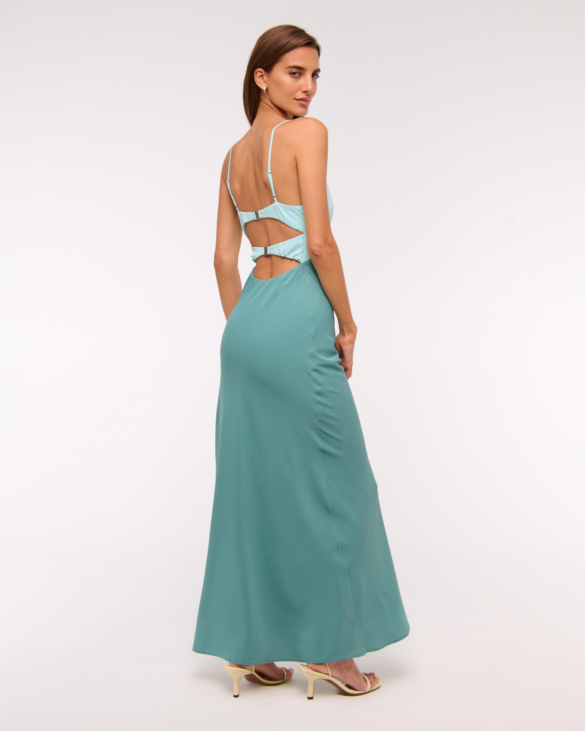 The A&F Julia Slip Cutout Maxi Dress Product Image