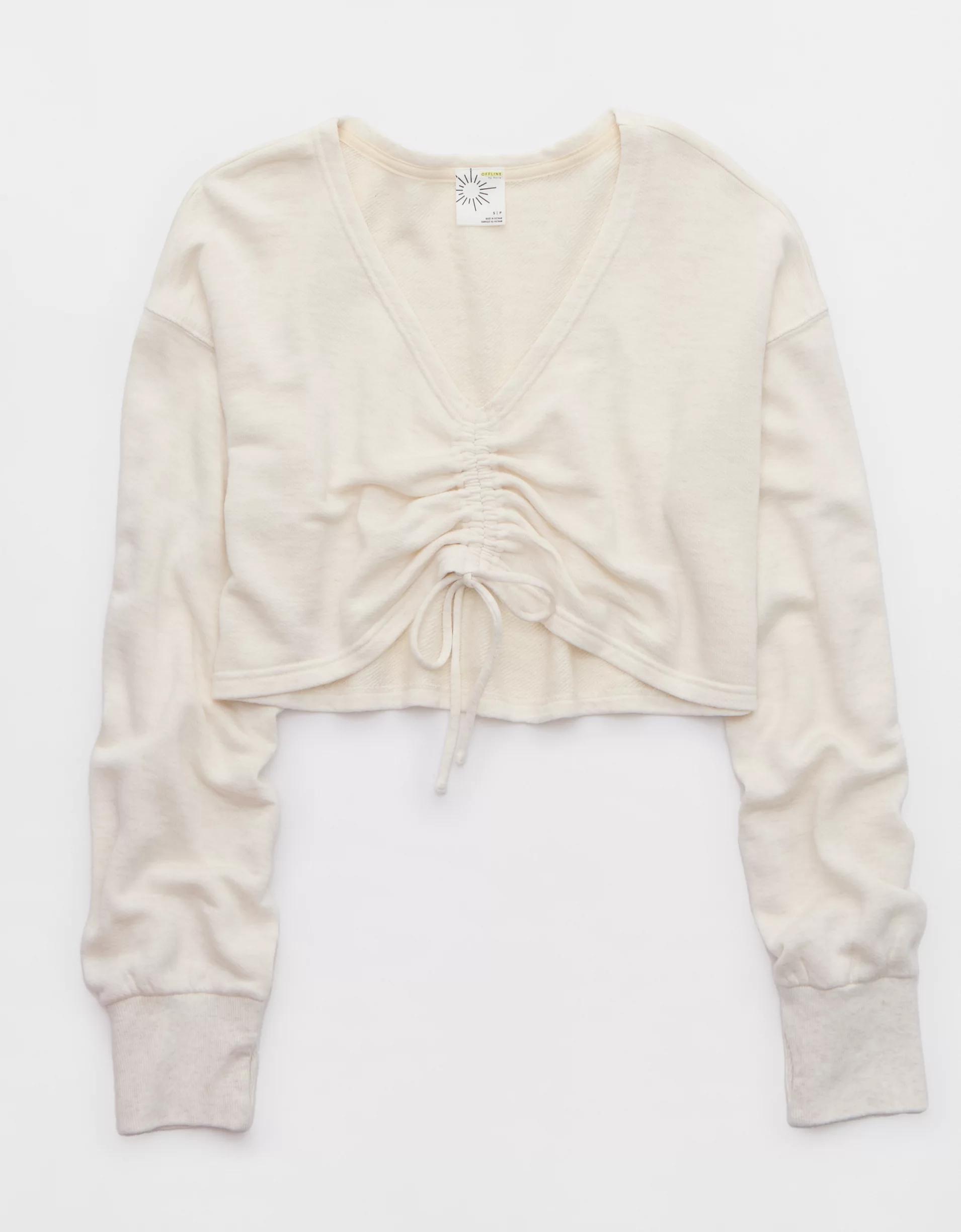 OFFLINE By Aerie Keep It 100 Terry Cinched Front Crewneck Product Image