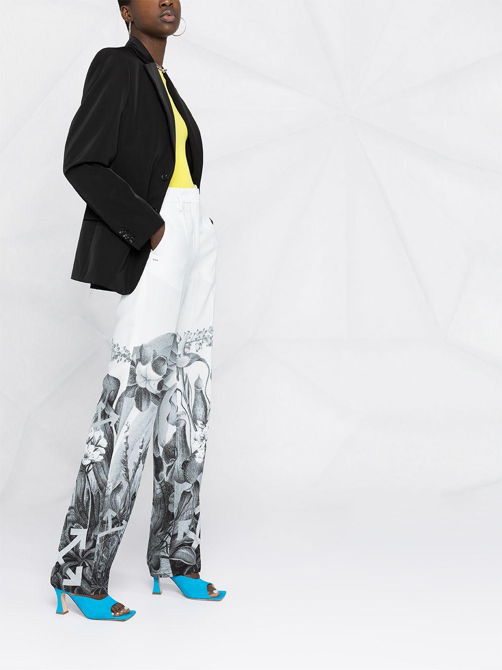 Botanical print straight-leg trousers Product Image