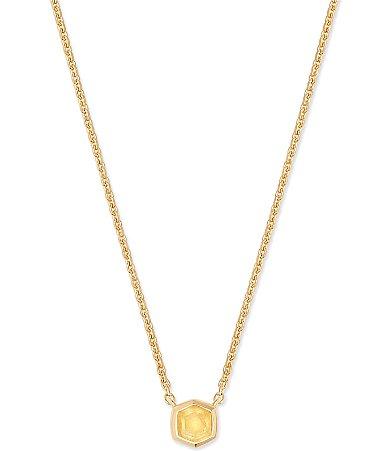 Kendra Scott Davie Pave 14K Gold Short Pendant Necklace Product Image