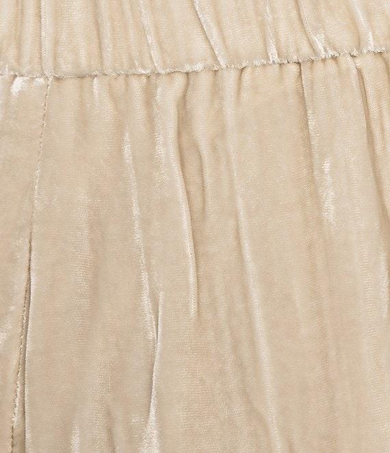 Eileen Fisher Shimmering Velvet Crushed Texture Wide-Leg Pull-On Coordinating Pants Product Image