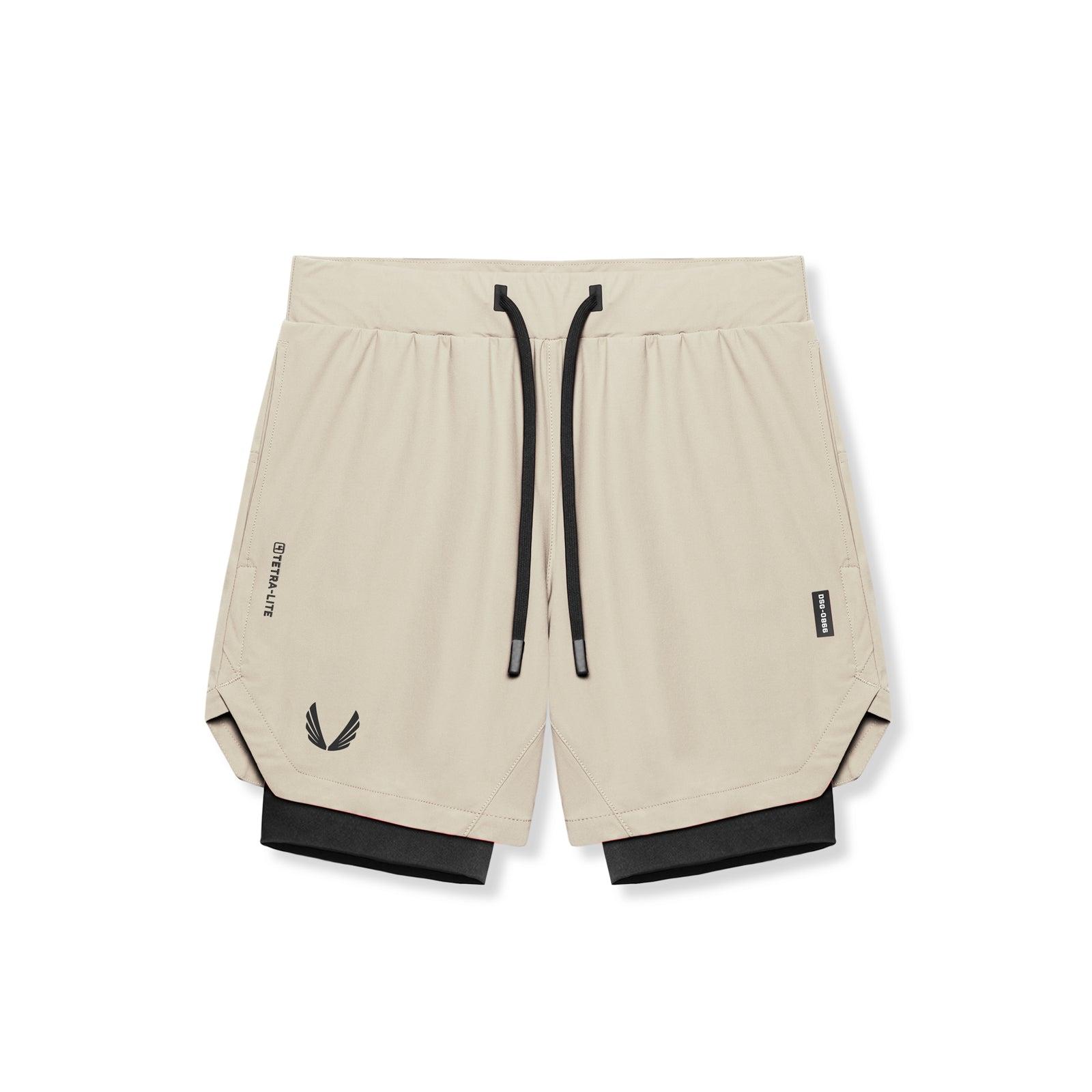 0866. Tetra-Lite® 7" Liner Short - Sand Smoke "Wings"/Black Male Product Image