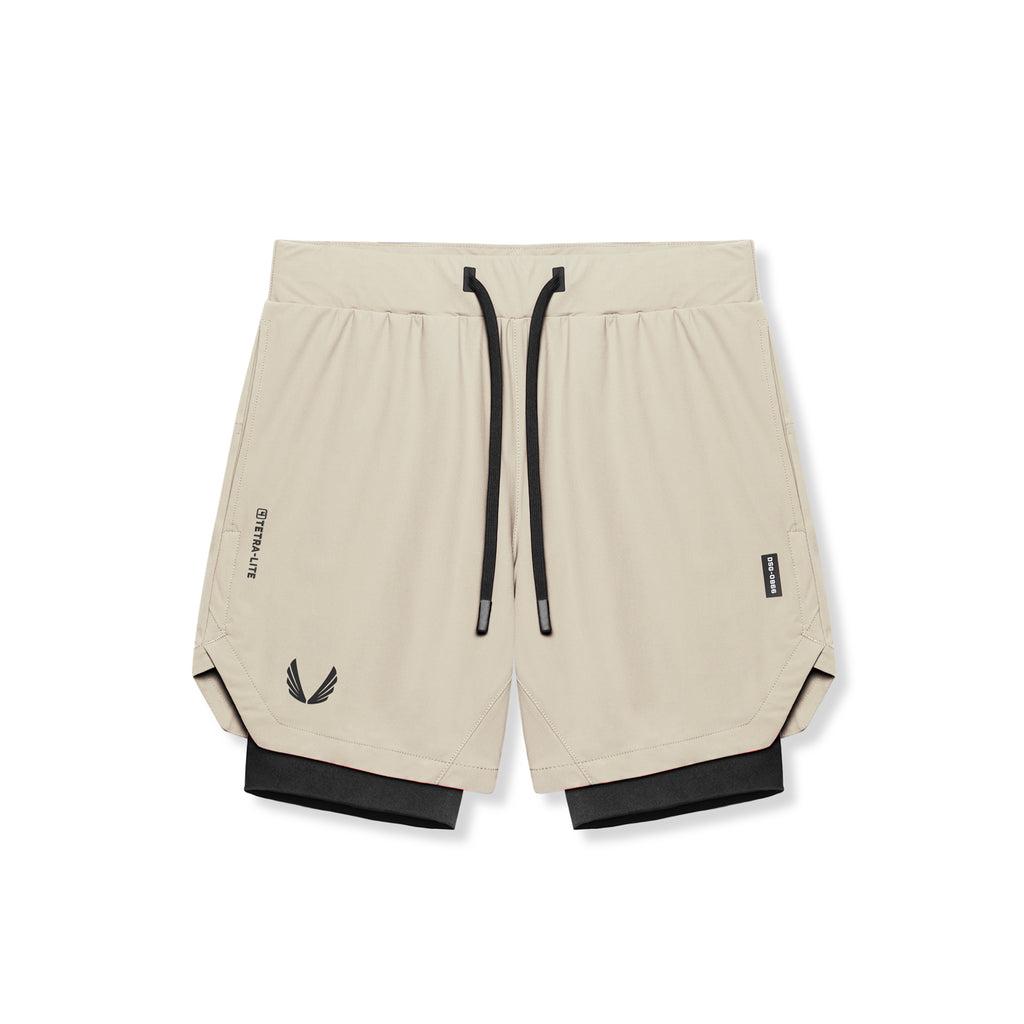 0866. Tetra-Lite® 7" Liner Short - Sand Smoke "Wings"/Black Male Product Image