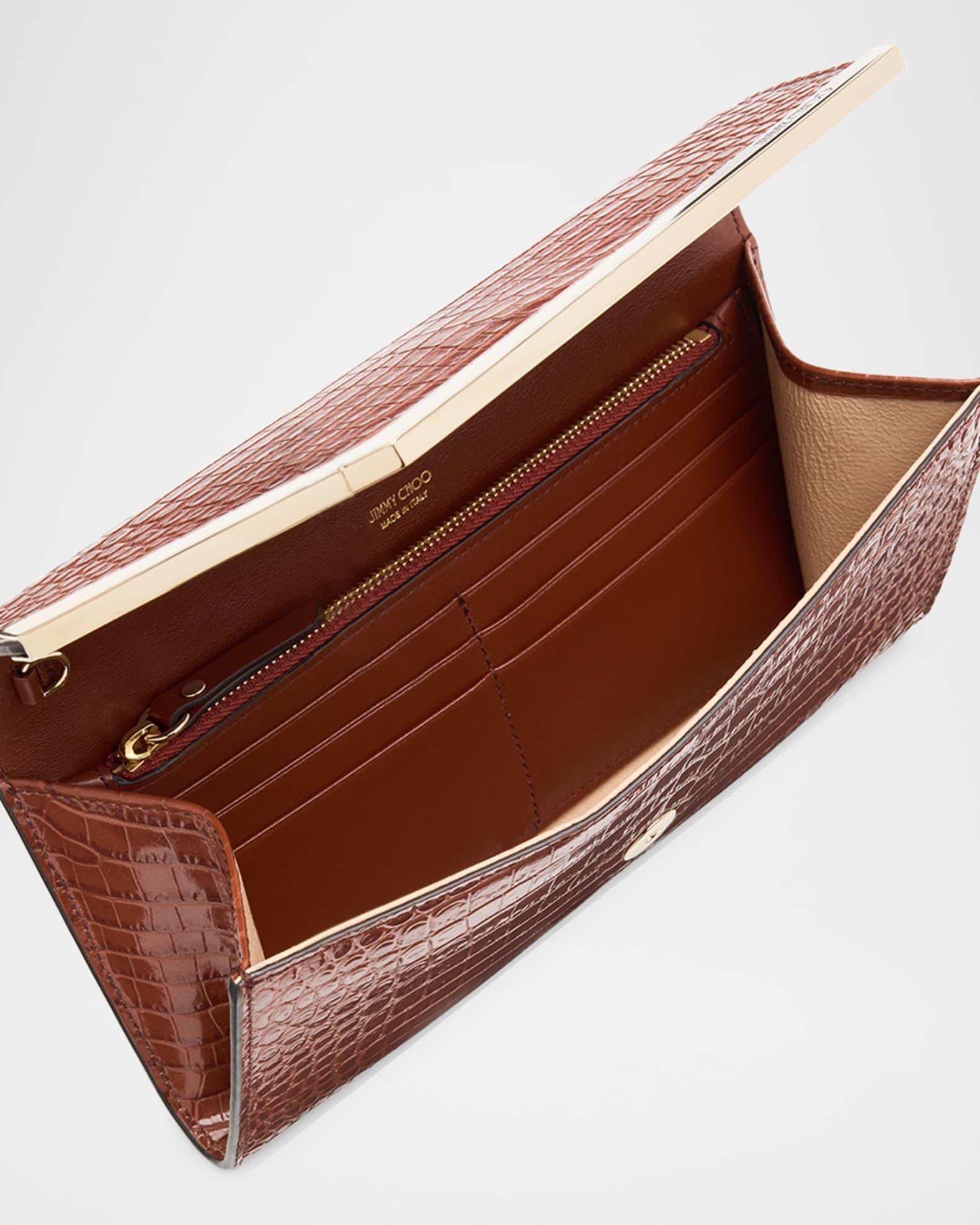 Emmie Embossed Leather Clutch Bag Product Image