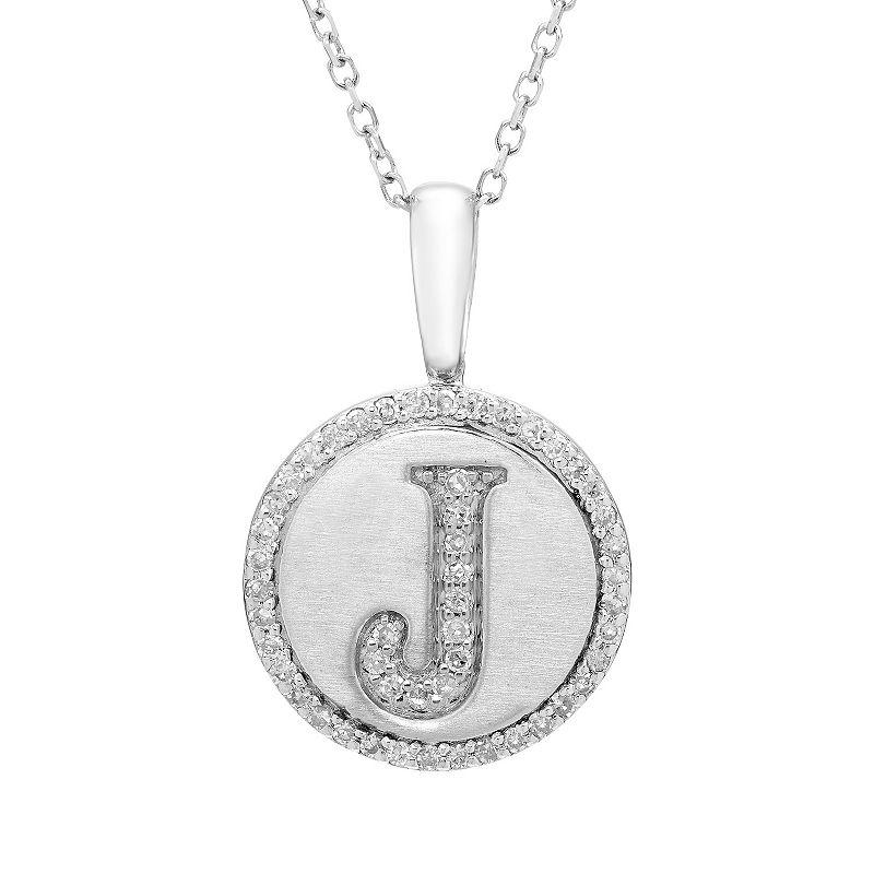 It's Personal Sterling Silver & Diamond Accent Initial Pendant Necklace, Women's,  Product Image