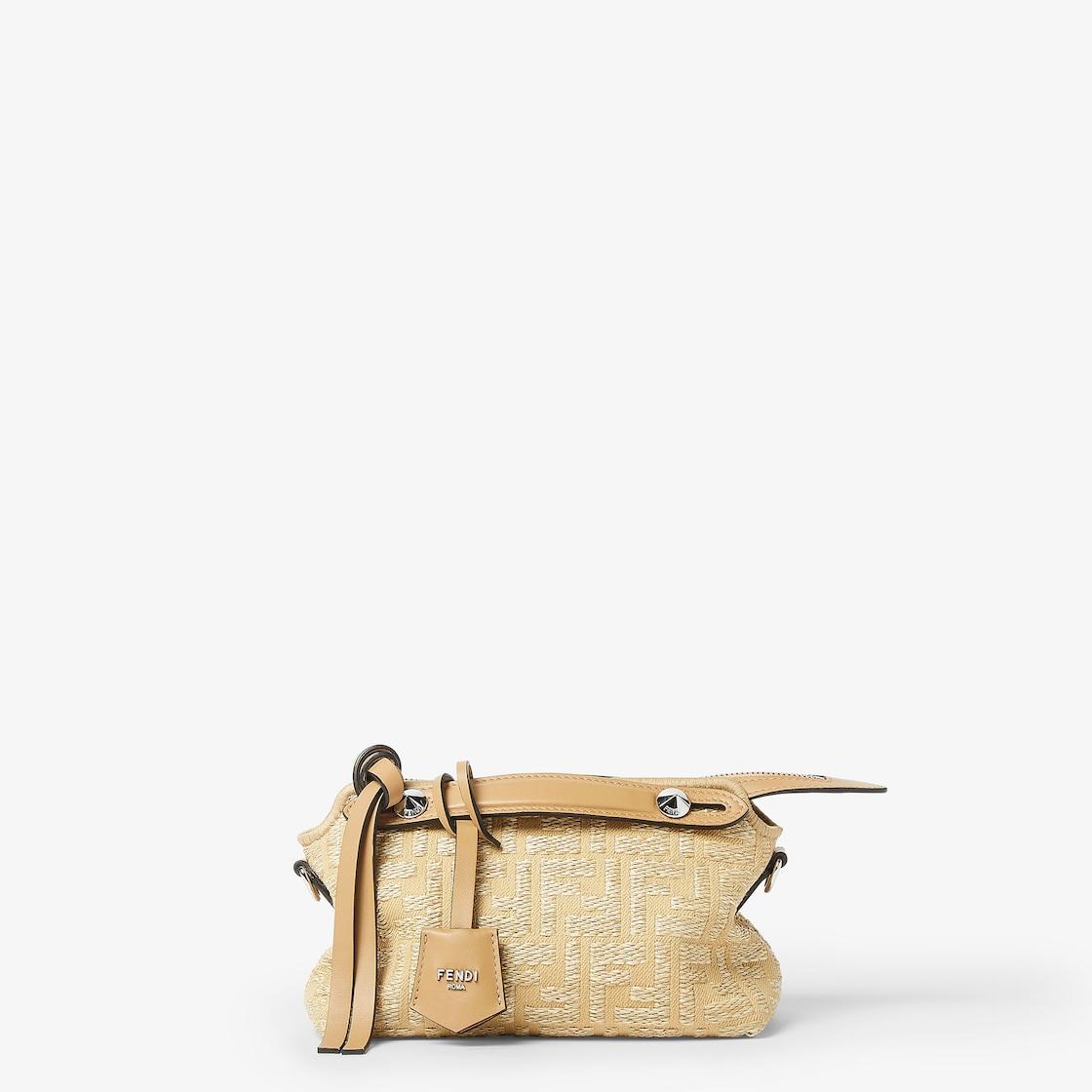 By The Way Soft MiniJacquard fabric mini-bag with raffia FF Product Image