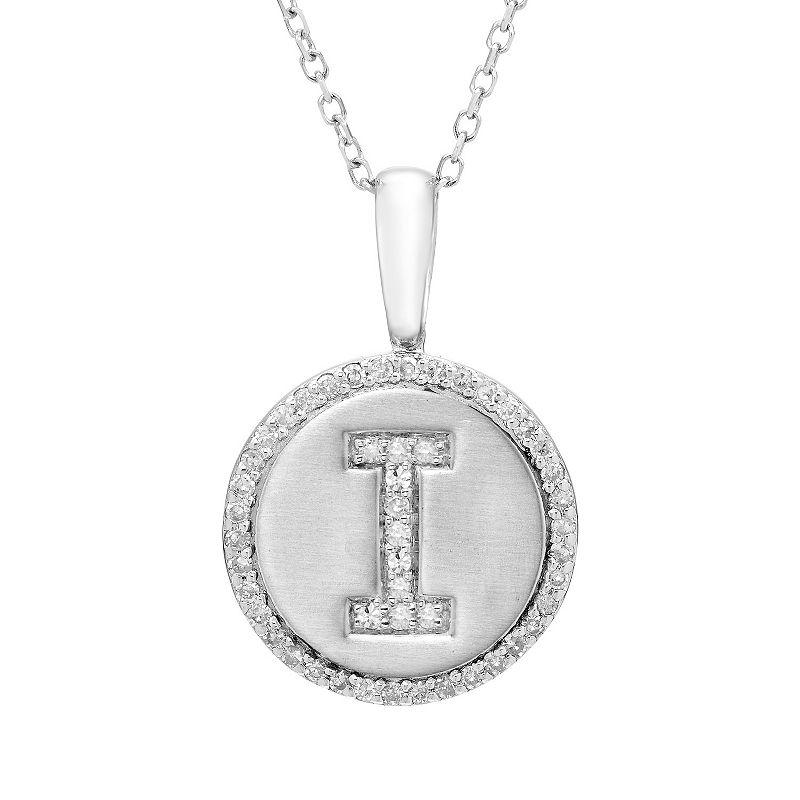 It's Personal Sterling Silver & Diamond Accent Initial Pendant Necklace, Women's,  Product Image