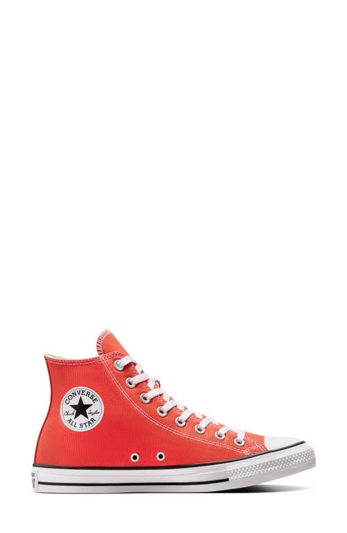 Converse Chuck Taylor® All Star® High Top Sneaker in Vermillion Red at Nordstrom, Size 9.5 Women's Product Image