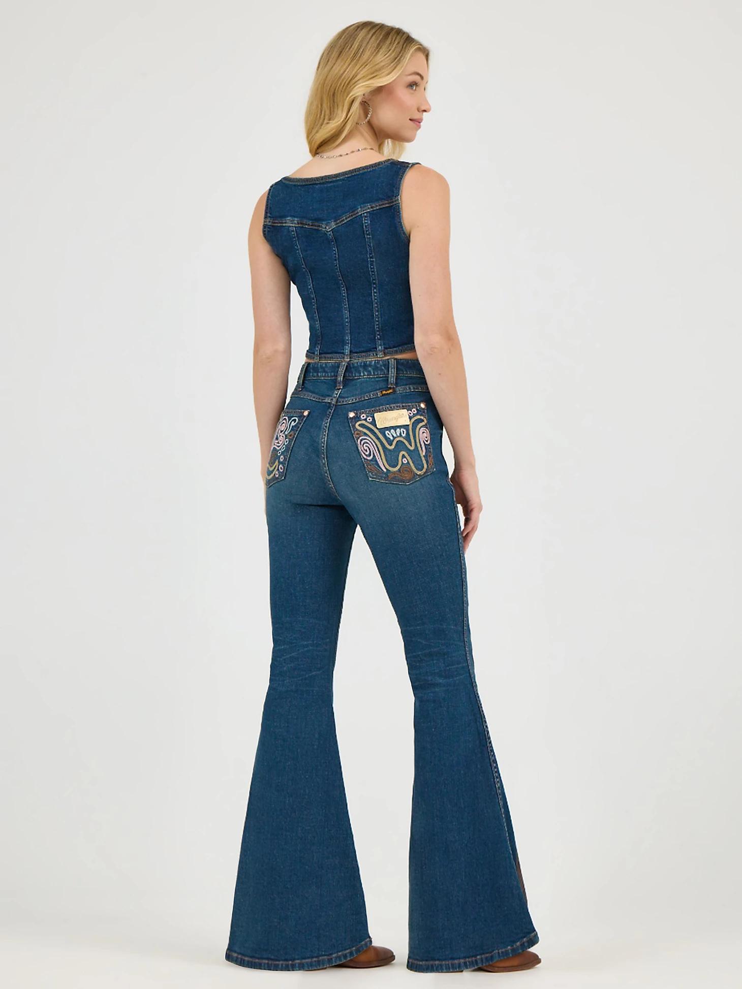 Wrangler x Lainey Wilson Embroidered Bell Bottoms | Women's JEANS | Wrangler® Product Image