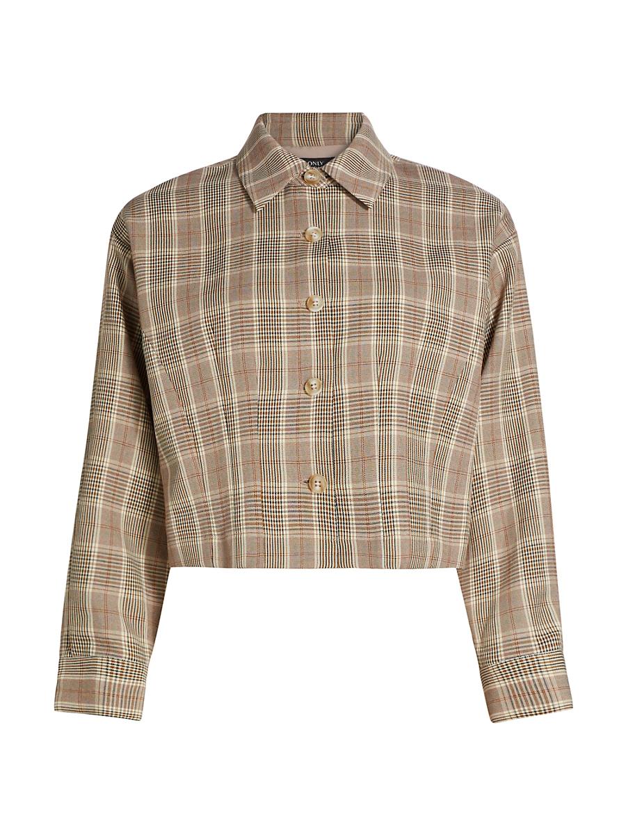 Womens Plaid Stretch Jacket Product Image