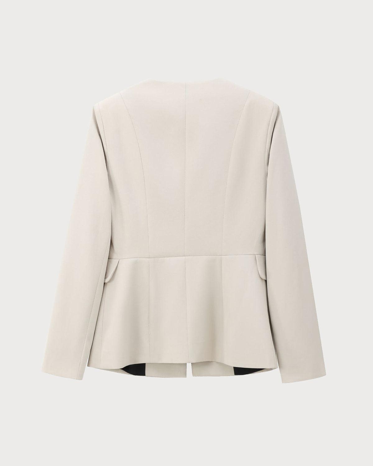 Apricot Button Pocket Blazer Product Image