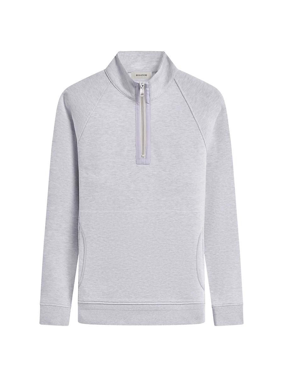 Mens Knit Quarter-Zip Cotton-Blend Sweater Product Image