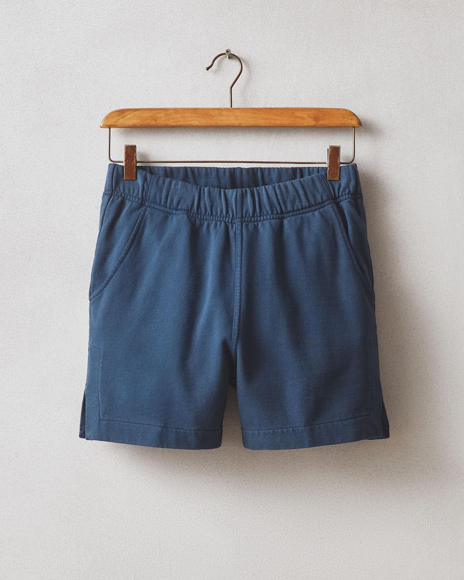 Women's Side Slit French Terry Short - Marine Navy Product Image