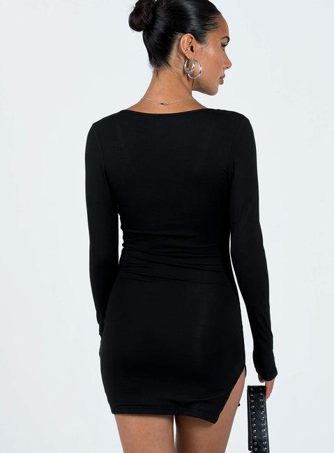 Kingsland Long Sleeve Mini Dress Black Product Image