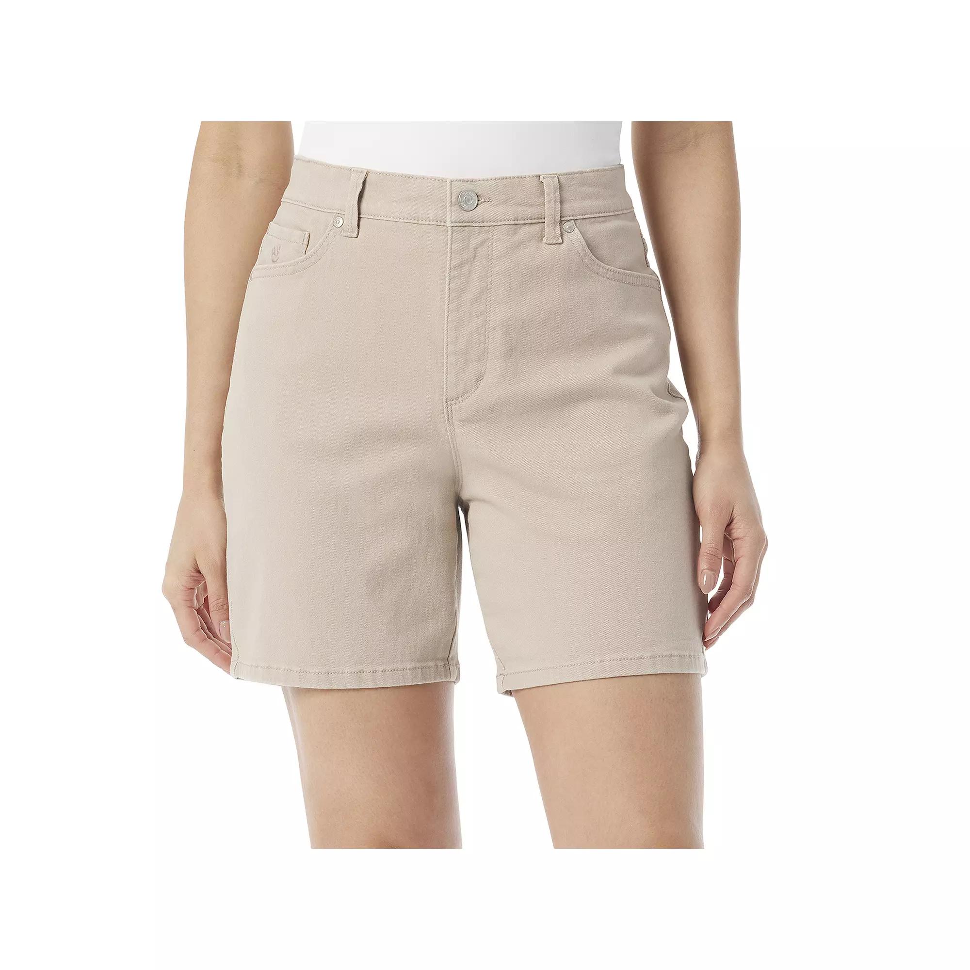 Womens Gloria Vanderbilt Amanda Shorts Warm Green Product Image