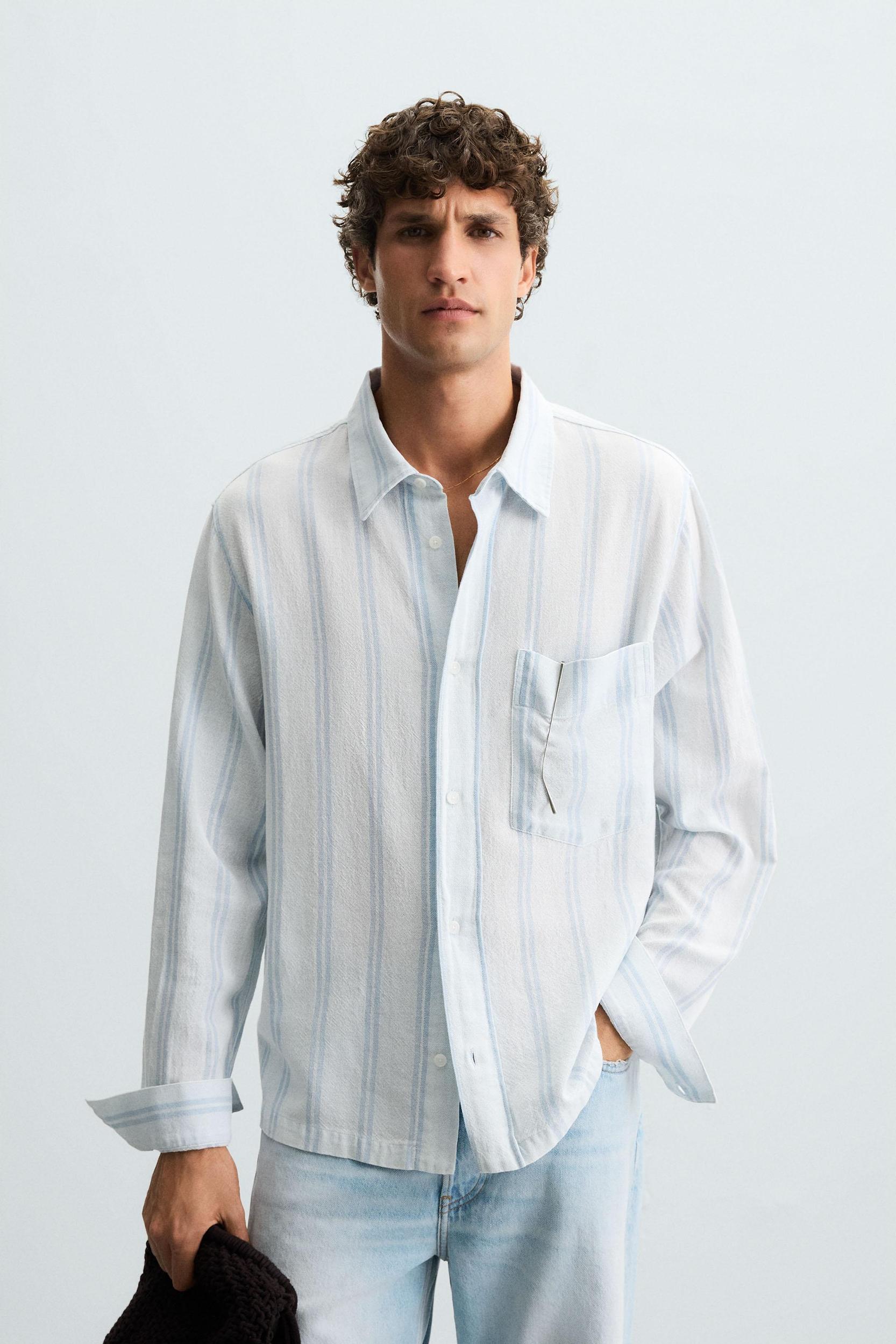 TEXTURED STRIPED SHIRT Product Image