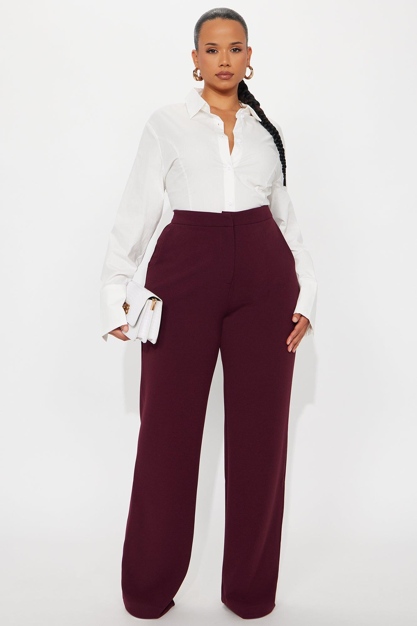 Core Competency Straight Leg Trouser - Burgundy Female Product Image