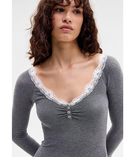 BDG Urban Outfitters Diana Lace Trimmed Top Product Image
