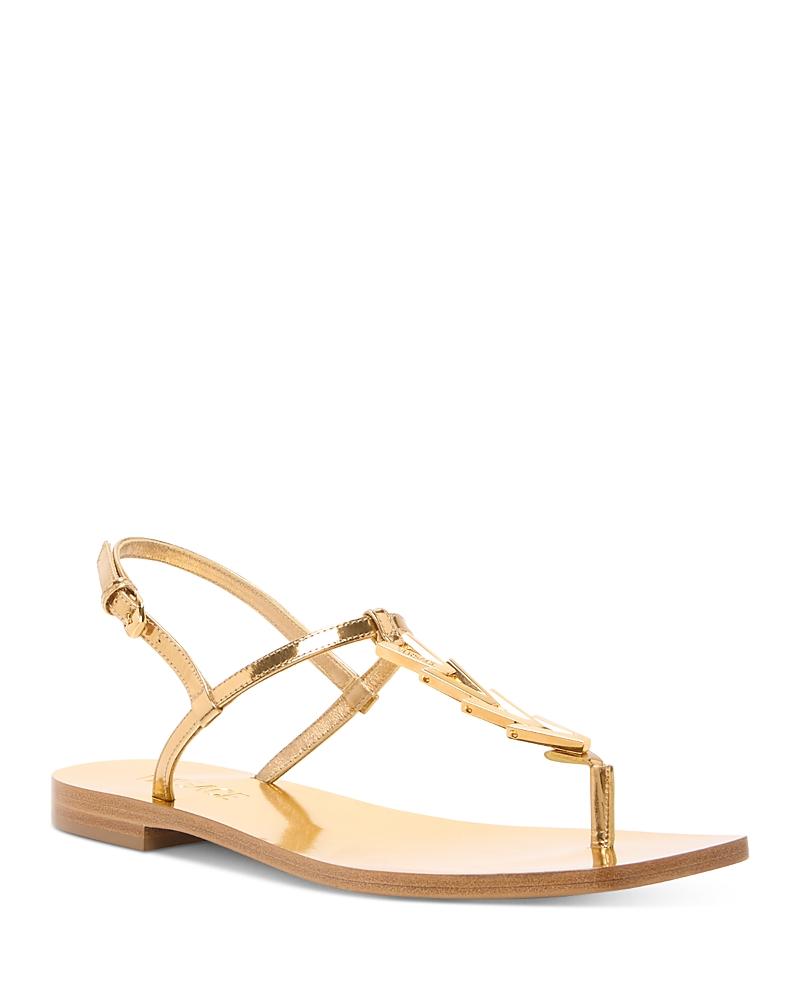 Versace Womens Leather T Strap Sandals Product Image