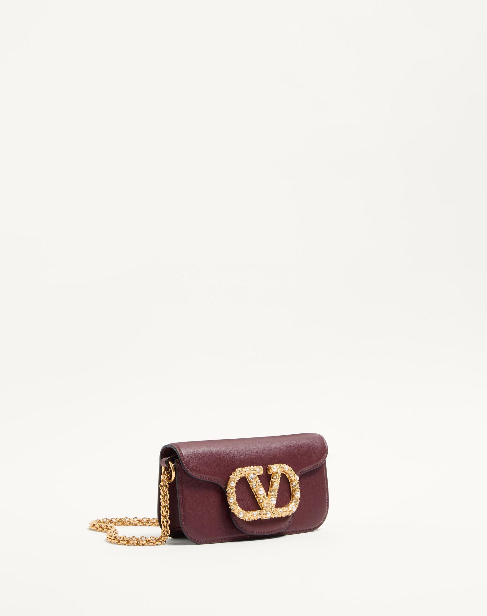Valentino Garavani Locò Small Shoulder Bag In Calfskin With Jewel Logo Product Image