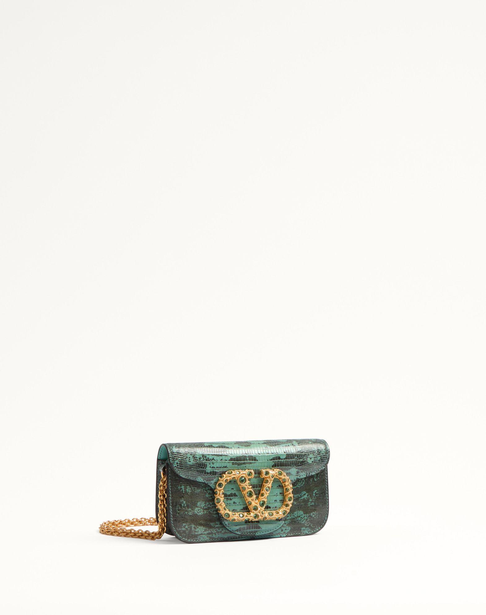 Valentino Garavani Locò Small Shoulder Bag In Tejus With Jewel Logo Product Image