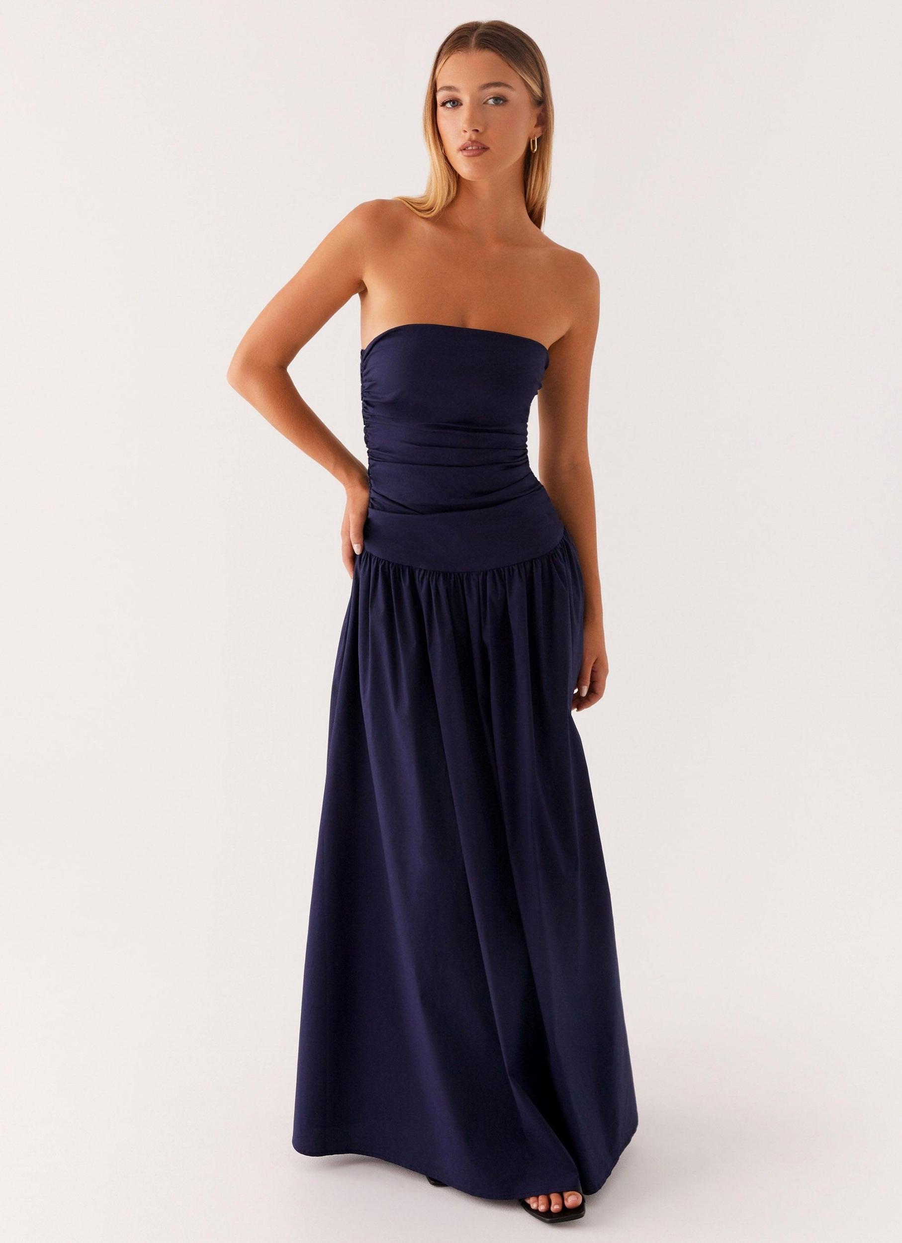 Carmel Maxi Dress - Navy Product Image