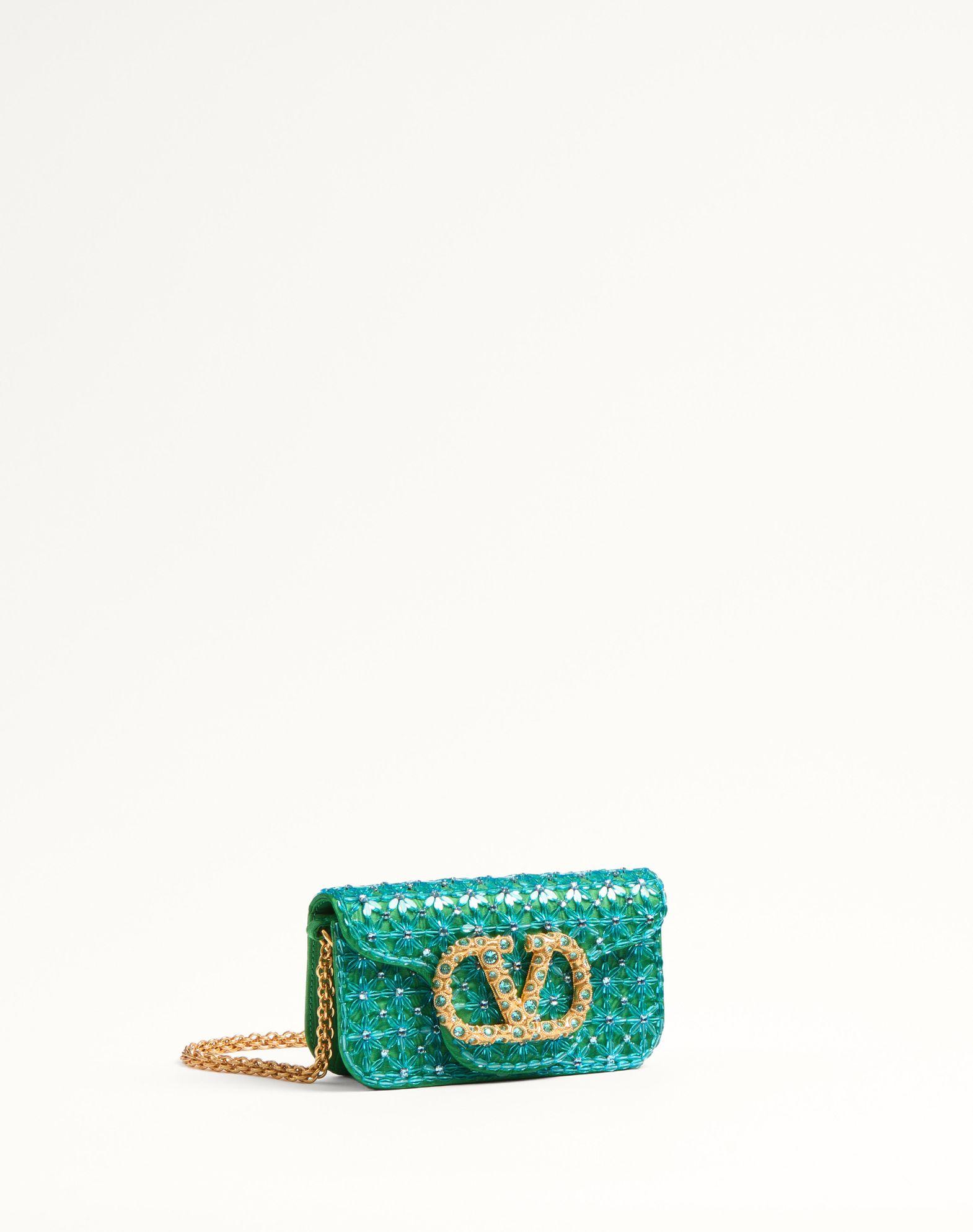 Valentino Garavani Locò Small Shoulder Bag Embroidered With Jewel Logo Product Image