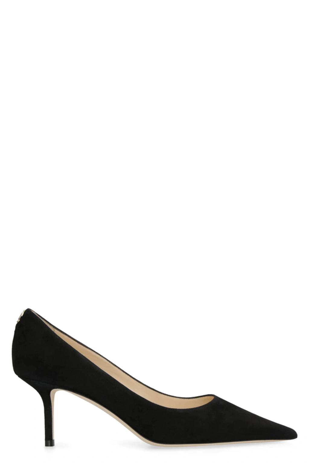 JIMMY CHOO Dark Brown Suede Pumps In Black Product Image
