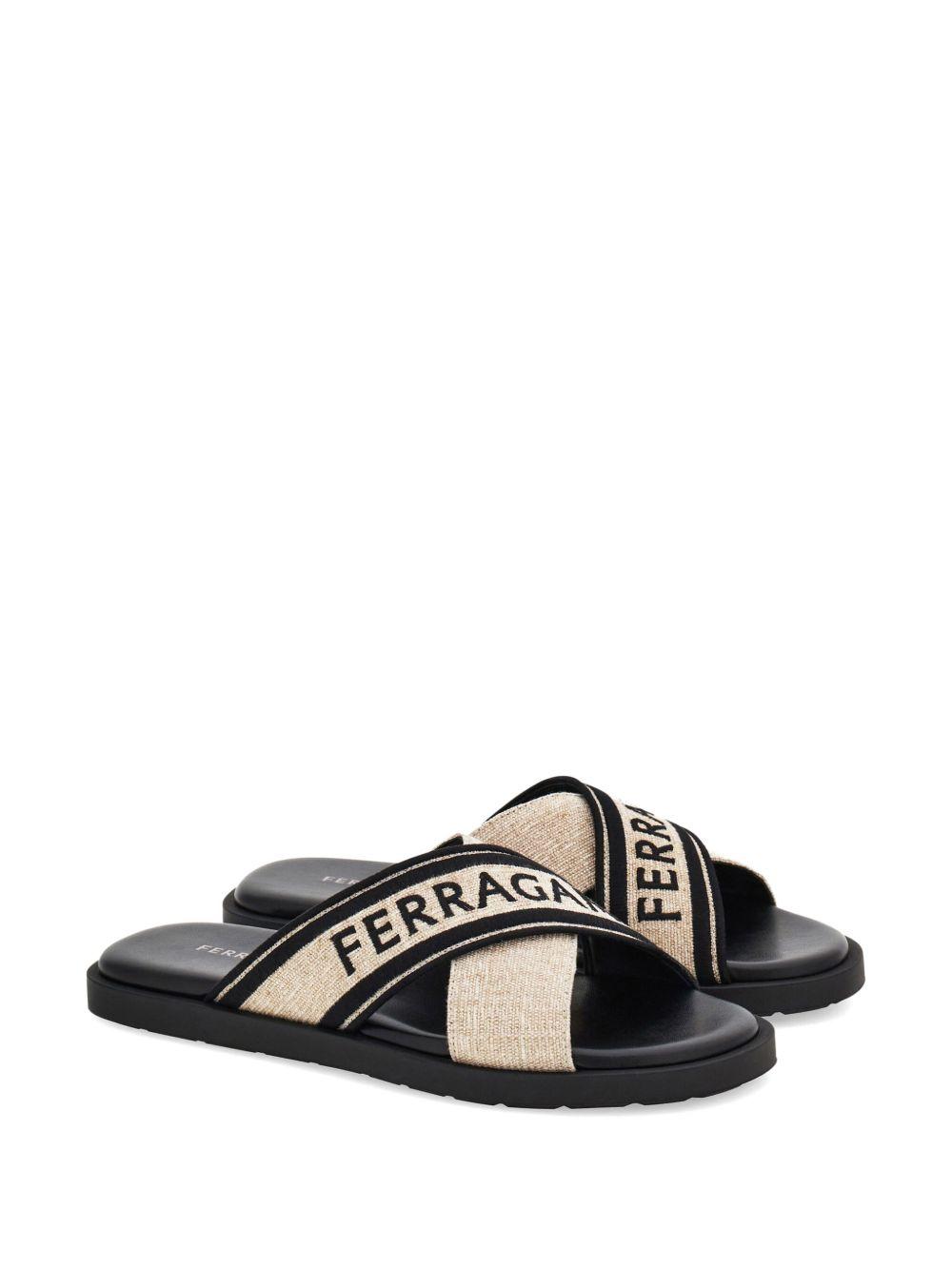 crossover-strap cotton sandals Product Image