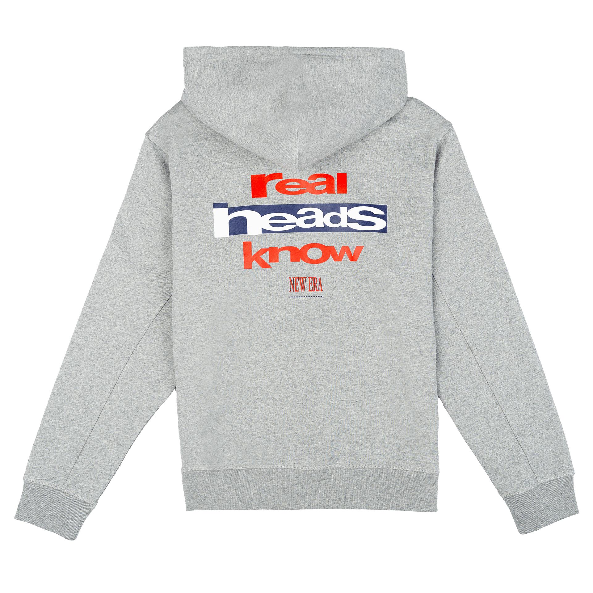 New Era Branded Real Heads Heather Gray Hoodie Male Product Image
