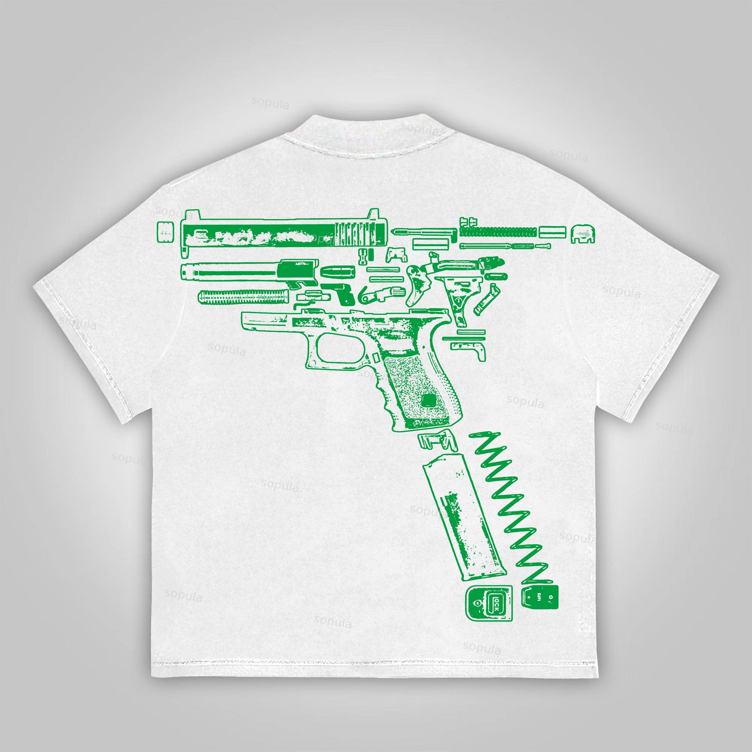 Sopula Vintage In Glock We Trust Graphic Cotton T-Shirt Product Image