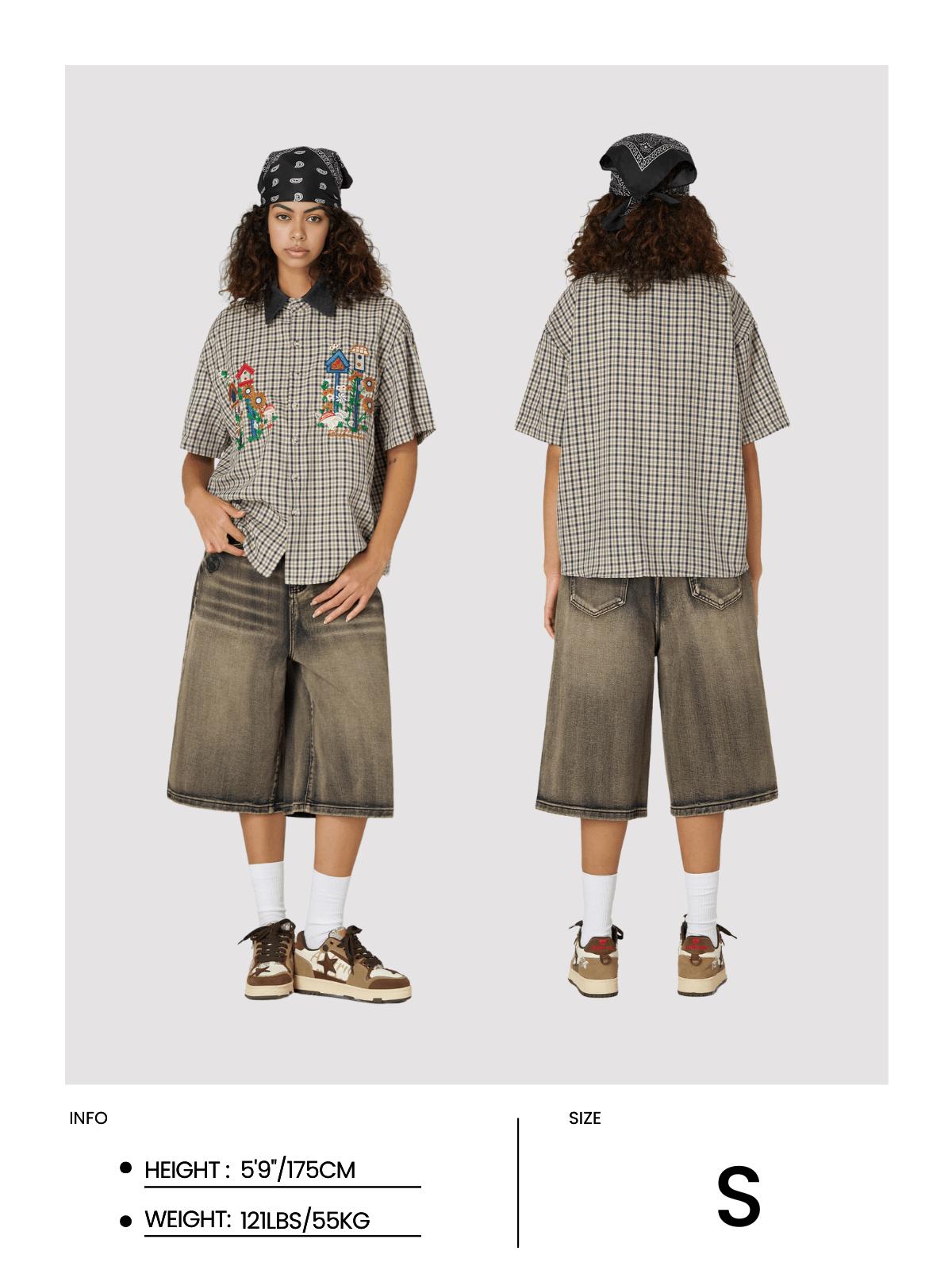 Aelfric Eden Plaid Embroidery Shirt Product Image