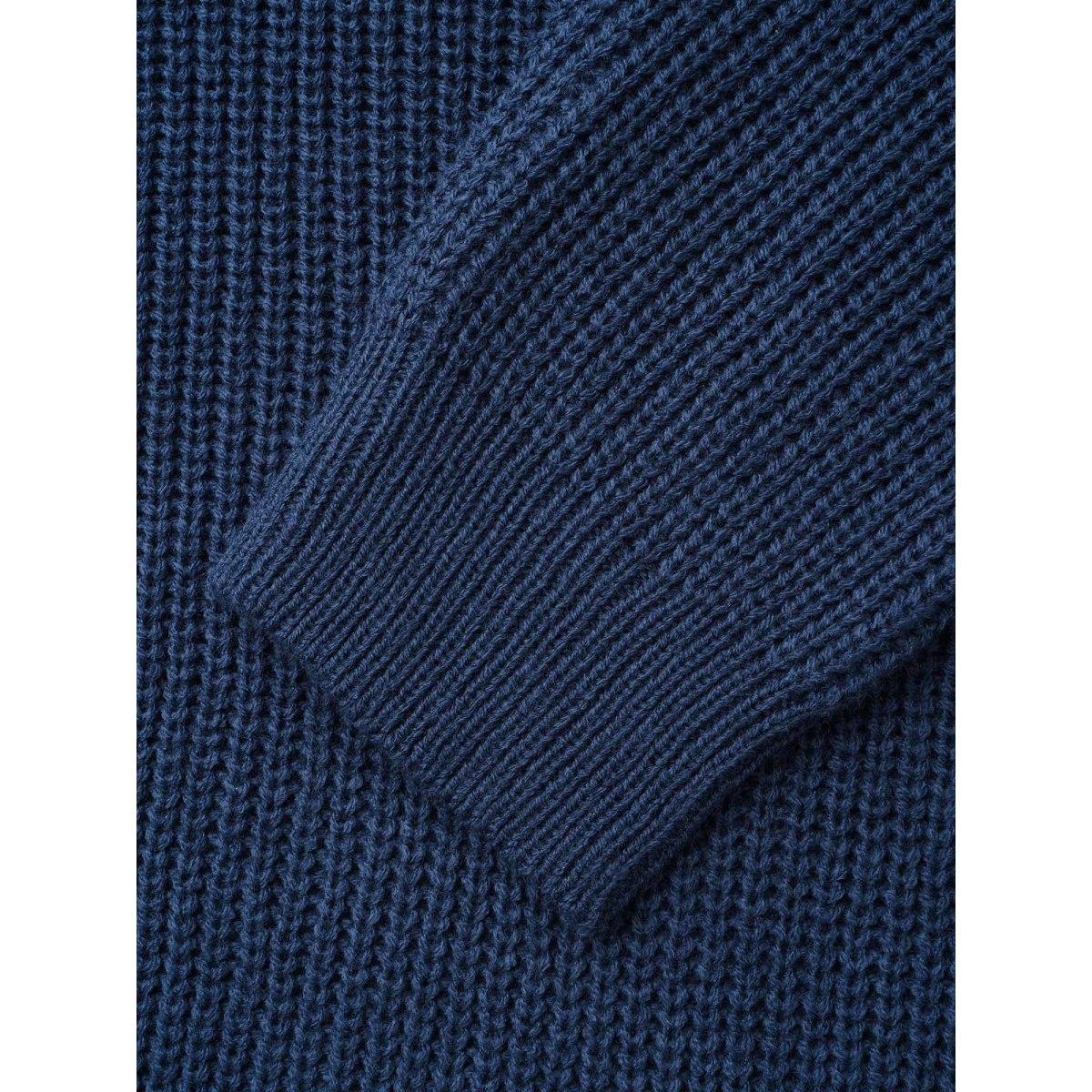 Plus Size Plain Button Up Hooded Pullover Indigo Women Casual Loose Long Sleeve Hooded Everyday Pullovers BloomChic 10/M Product Image